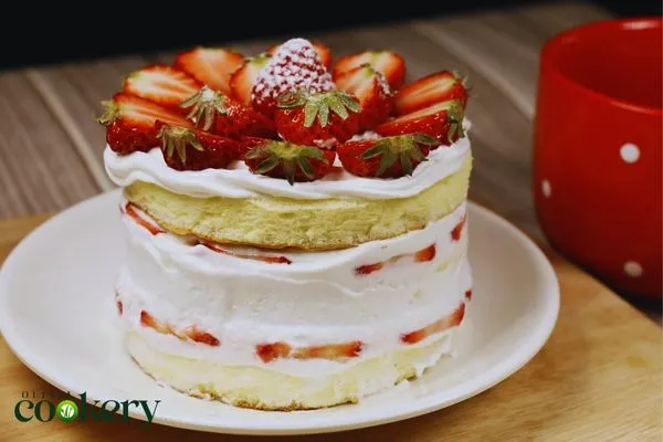 Vanilla Strawberry Marble Cake